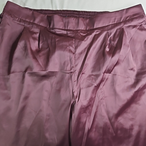 Torrid Black Wide Leg Satin High Rise Pant Size 3tall Pull On Pockets - Picture 5 of 12